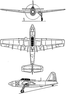 Plan 3 vues du Fairey Spearfish