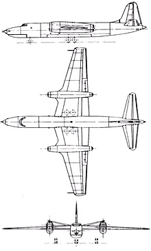 Plan 3 vues du Short SA.4 Sperrin