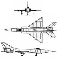 Plan 3 vues du Sukhoï Su-15  'Flagon'