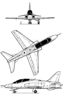 Plan 3 vues du McDonnell-Douglas T-45 Goshawk