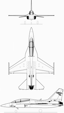 Plan 3 vues du KAI T-50 Golden Eagle