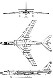 Plan 3 vues du Tupolev Tu-16  ‘Badger’