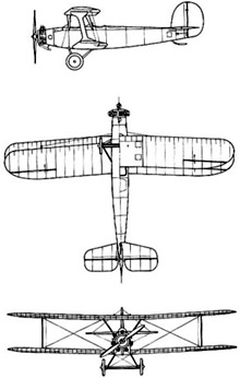 Plan 3 vues du Udet U 12 Flamingo