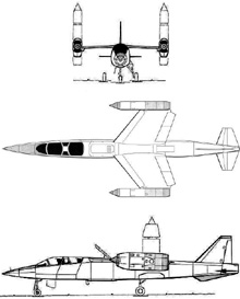 Plan 3 vues du EWR VJ 101 C