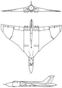 Plan 3 vues du Avro  Vulcan