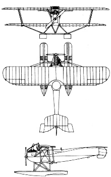 Plan 3 vues du Hansa-Brandenburg W.12