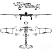 Plan 3 vues du Vickers  Wellesley