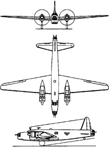 Plan 3 vues du Vickers  Wellington