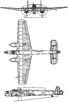 Plan 3 vues du Armstrong Whitworth AW.38 Whitley