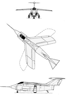 Plan 3 vues du Grumman XF10F Jaguar