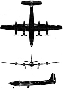 Plan 3 vues du Republic XR-12 Rainbow