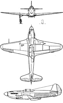 Plan 3 vues du Yakovlev Yak-3