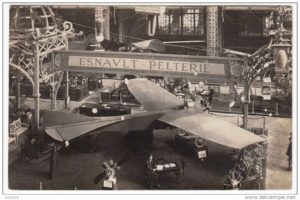 Carte photo aéroplane monoplan REP Robert Esnault-Pelterie salon aéronautique 1910