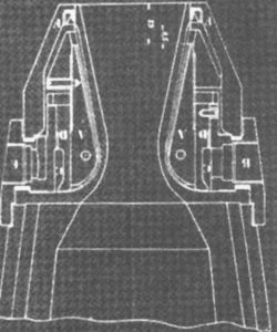 Schéma du moteur fusée essayé à Satory