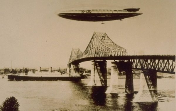 Airlander R100 Jacques_Cartier_Bridge_August_1930