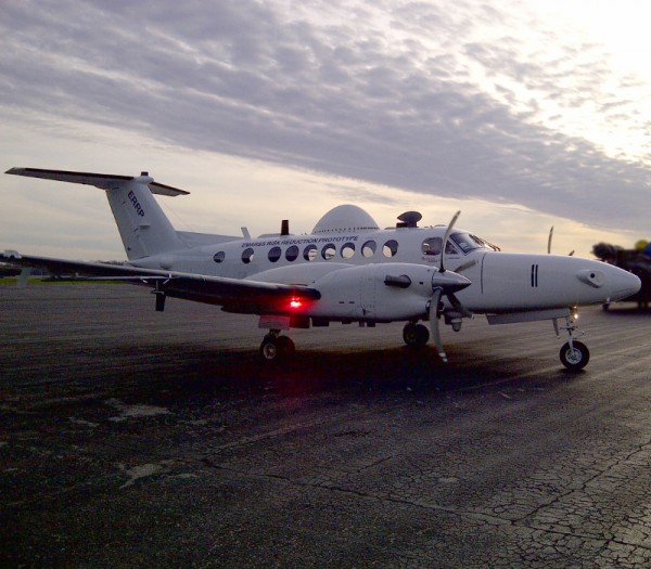 Super King Air 350 appartenant à Boeing et utilisé pour divers campagnes d'essais dont le développement du J-Stars de nouvelle génération.