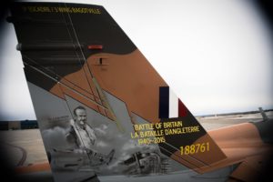 Détail d'un des deux empennages de l'avion.