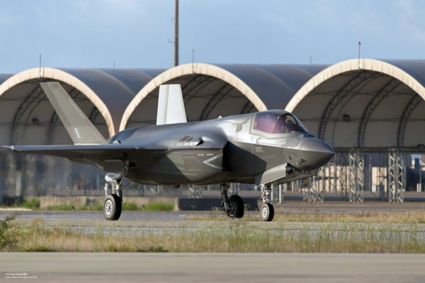 Lockheed-martin F-35B porteur du code britannique ZM136 sur le tarmac d'Eglin-AFB.