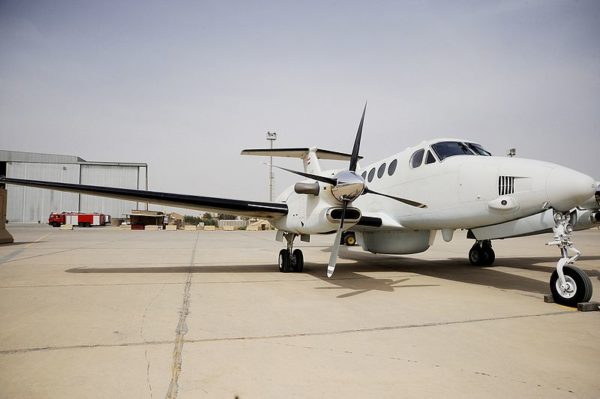 Un des fameux Beechcraft 350 ISR de reconnaissance.