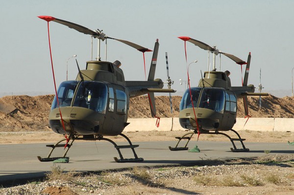 Symbole fort d'une Irak passée sous influence américaine, le Bell 206B Jet-Ranger.