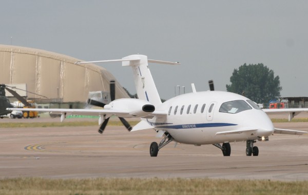 Le canard est parfaitement visible sur ce Piaggio Avanti de l'Aeronautica Militare Italiana.