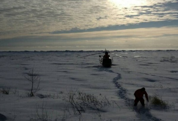 Le Dolphin après son crash dans la neige.