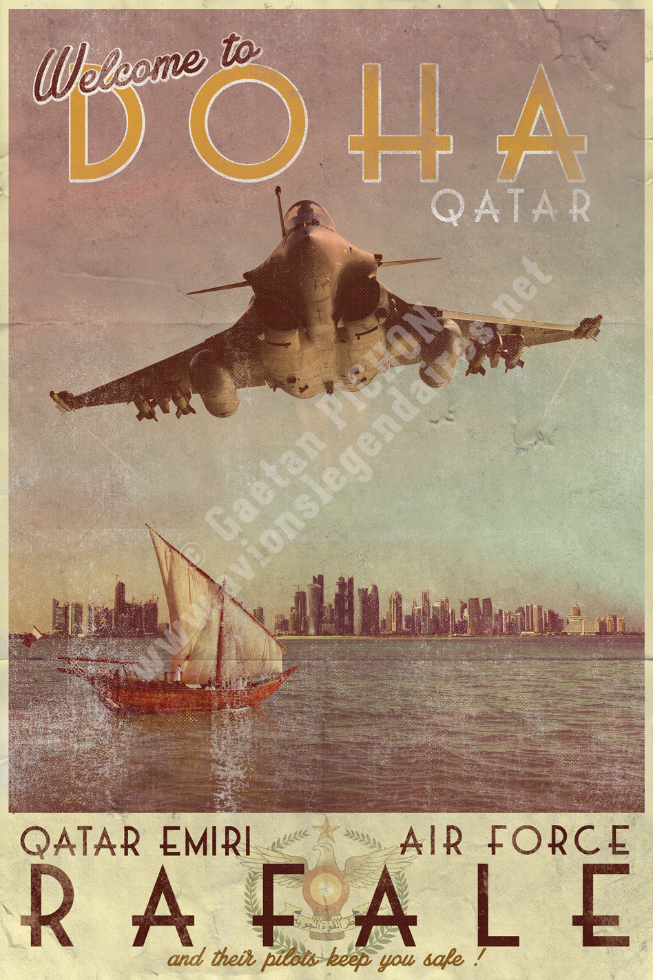 Poster "Rafale - Qatar Emiri Air Force"